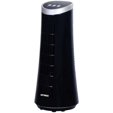 Optimus Ultraslim 12" Desktop Oscillating Tower Fan (Black) F-7345BK